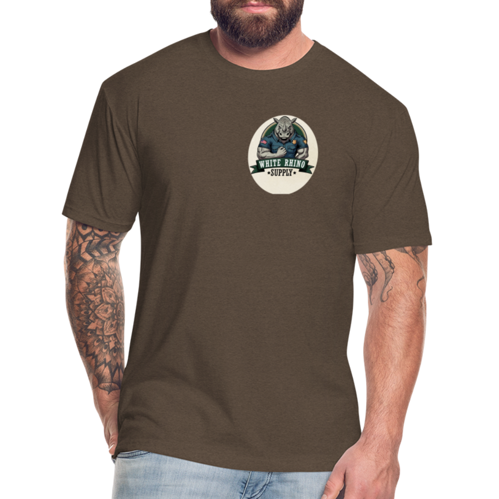 White Rhino Supply Fitted t-shirt - heather espresso