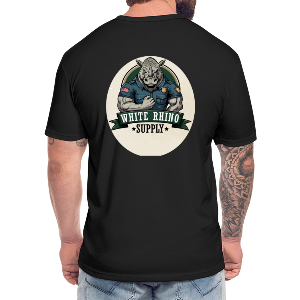 White Rhino Supply Fitted t-shirt - black