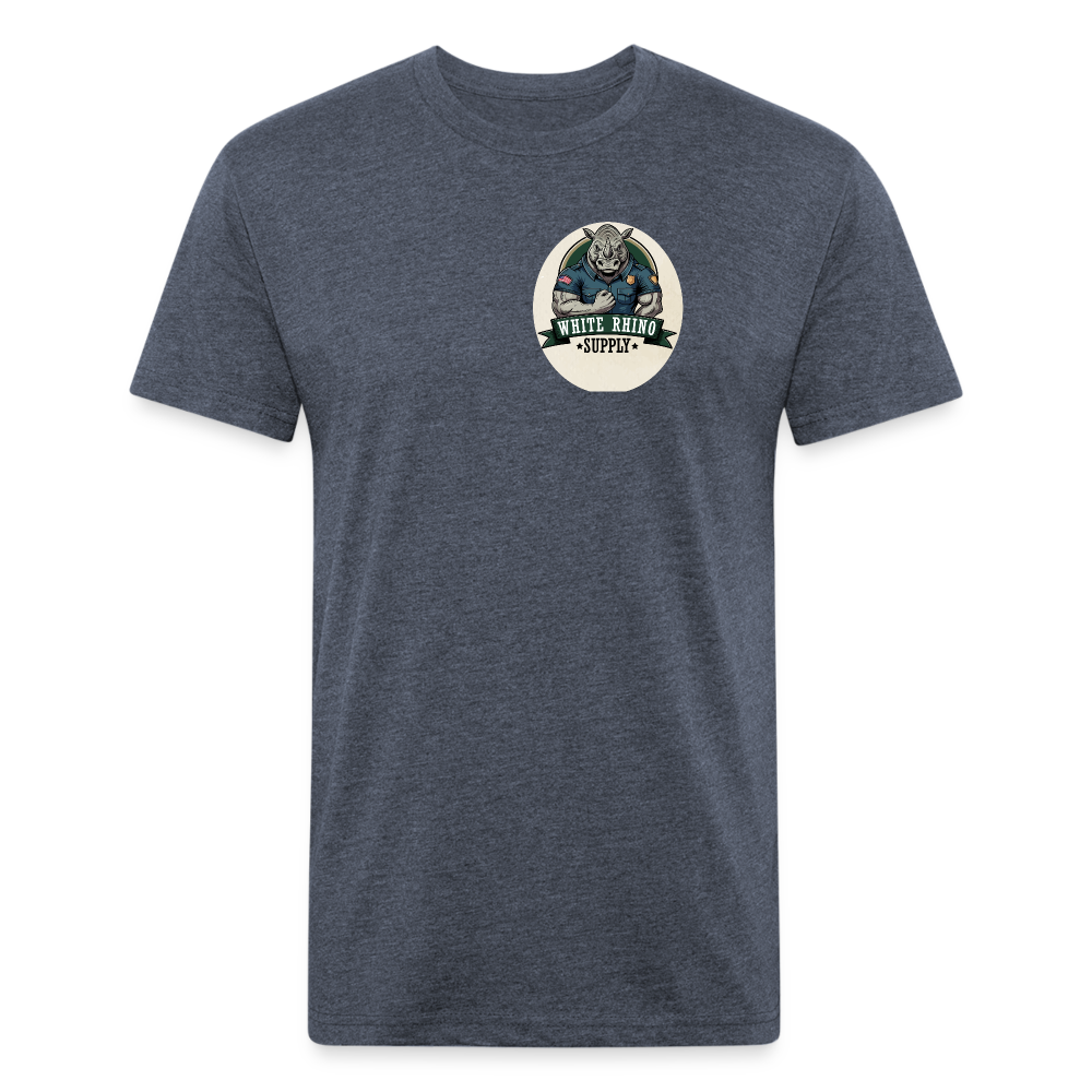 White Rhino Supply Fitted t-shirt - heather navy