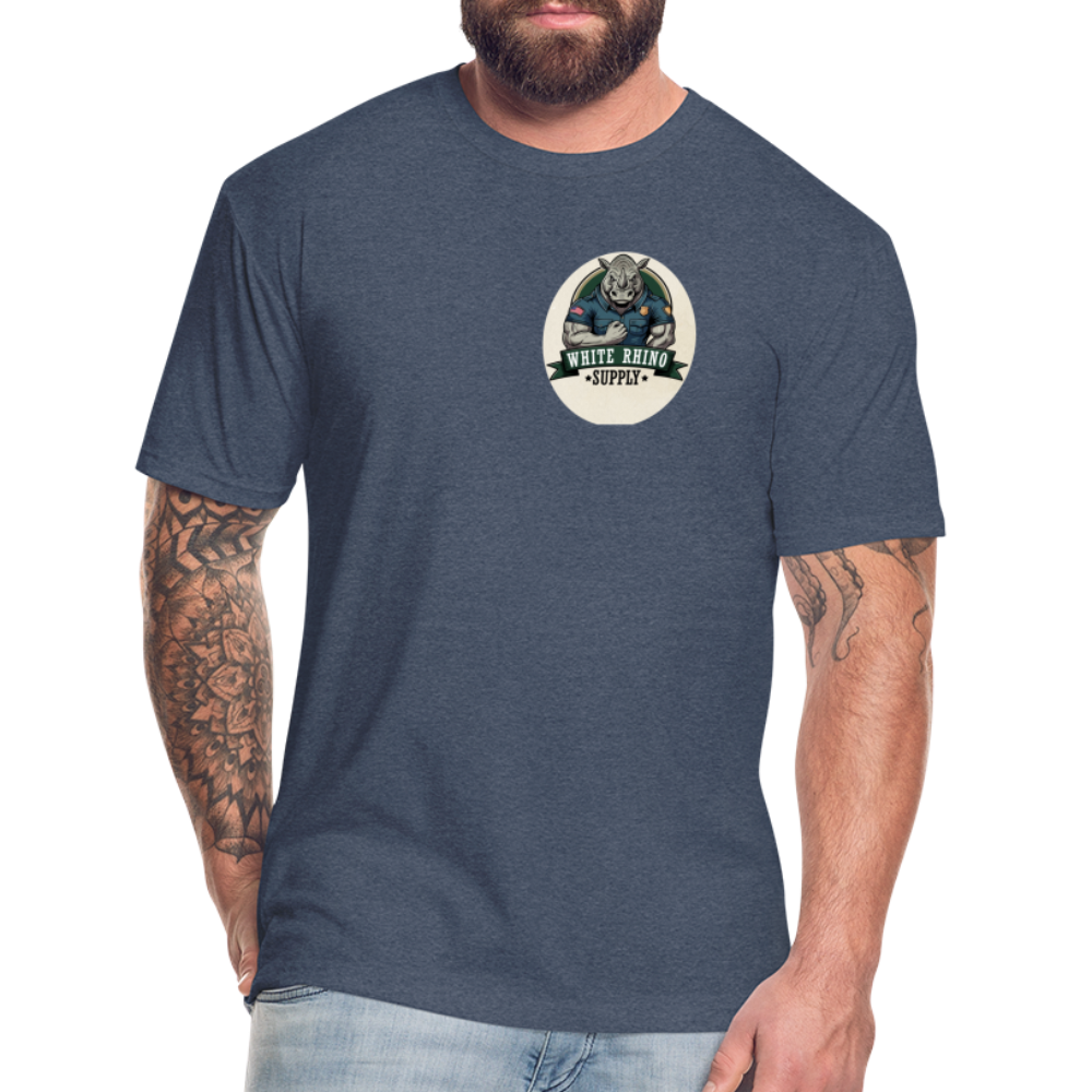 White Rhino Supply Fitted t-shirt - heather navy