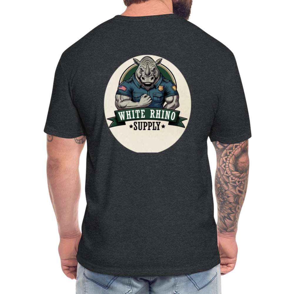 White Rhino Supply Fitted t-shirt - heather black