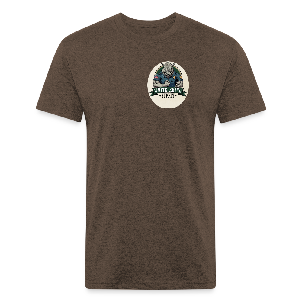 White Rhino Supply Fitted t-shirt - heather espresso