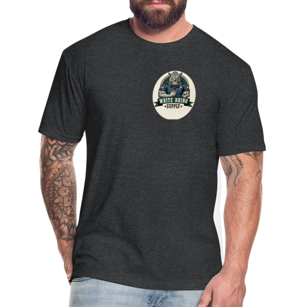 White Rhino Supply Fitted t-shirt - heather black