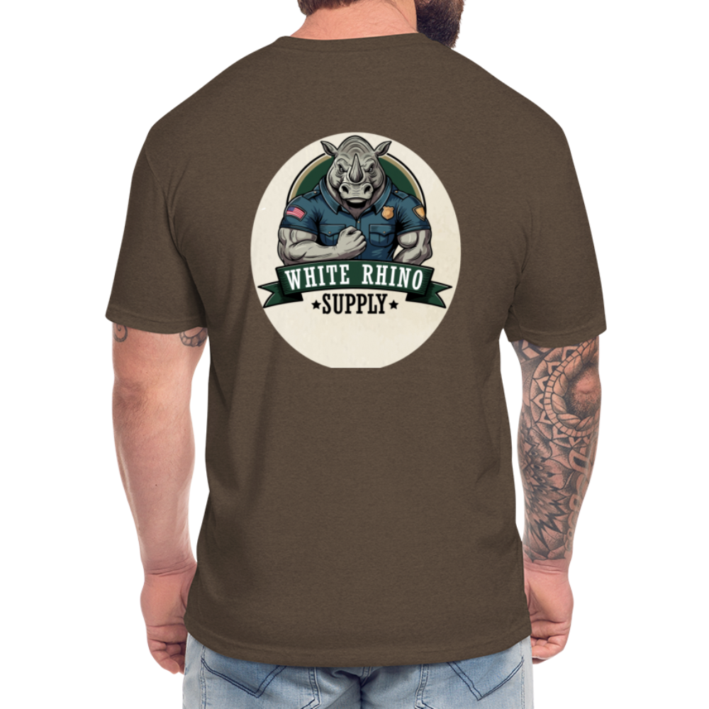White Rhino Supply Fitted t-shirt - heather espresso