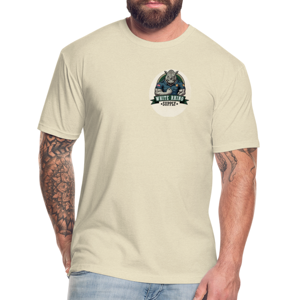 White Rhino Supply Fitted t-shirt - heather cream