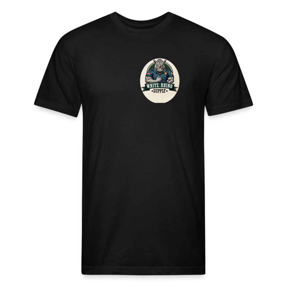 White Rhino Supply Fitted t-shirt - black