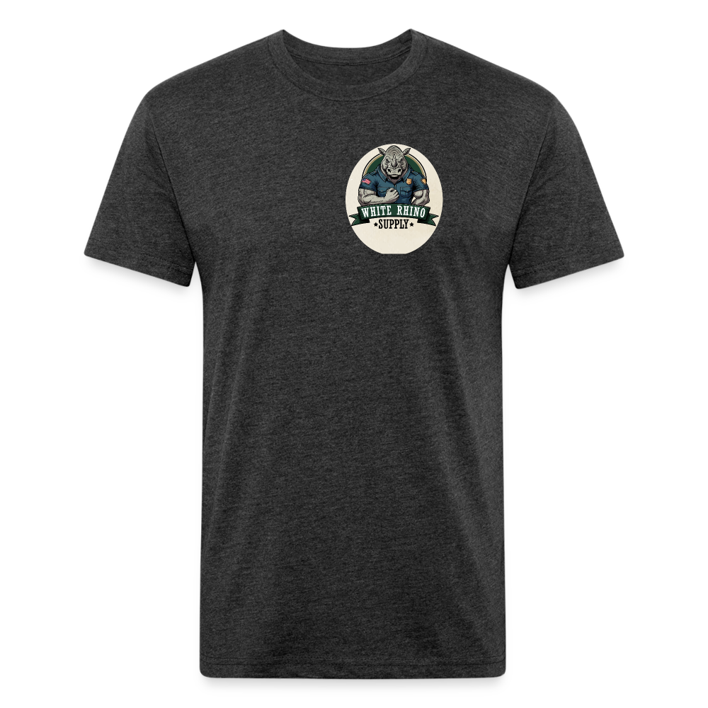 White Rhino Supply Fitted t-shirt - heather black