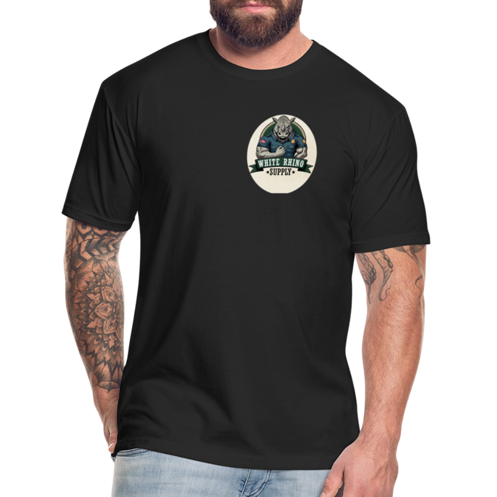 White Rhino Supply Fitted t-shirt - black